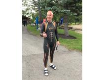Chinook 2017 - Blacktoes Team swimmer Mark ready to hit the water.