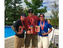 Team Blacktoes celebrates after a beautiful day at the Chinook 2017 Tri Festival